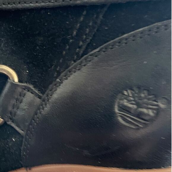 Women's 10 TIMBERLAND Dennett Ankle Boot in Black Leather and Nubuck Worn Once - Picture 4 of 13